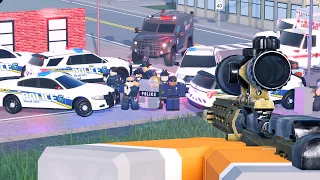 SNIPER AMBUSHES COPS! - ERLC Roblox Liberty County