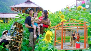 100 Days to build a wooden house, make a bamboo waterwheel, cook with family at the farm