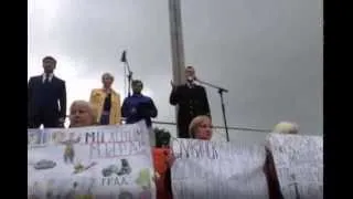 18.06.2014 Донецк. Пока одни воюют, шахтеры митинги устраивают.