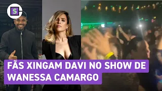 Fãs xingam Davi durante primeiro show de Wanessa Camargo após o BBB 24: veja vídeo