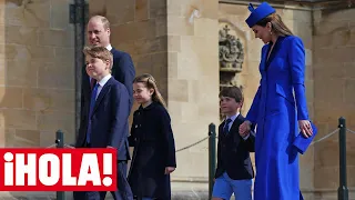 La Familia Real Británica se reúne en la tradicional misa de Pascua en la capilla de San Jorge