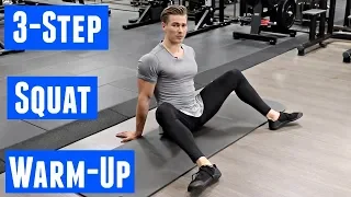 The ULTIMATE 3-Step Squat Warm up (technique tutorial) Under 10 minutes!!