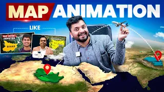 How to Make Map Animation like Study IQ, Dhruv Rathee | @studyiqofficial Powerpoint map Animation
