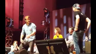 Markiplier in a dance off with Jacksepticeye.