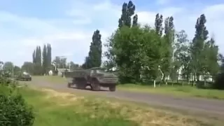 Ukraine War - Russian army convoy rolling into Lugansk Ukraine