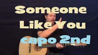 Someone Like You (Adele) Easy Strum Guitar Lesson Chords How to Play Tutorial - Capo 2nd