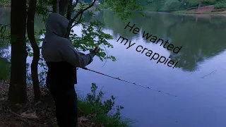 Crappie fishing with strangers! (He wanted my fish)