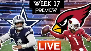 Week 17 Preview | Arizona Cardinals Vs. Dallas | Can We Break The 3 Game Losing Streak?