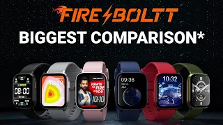 Fire-Boltt Smartwatches⚡Biggest Comparison* 😍 Tech Reviews