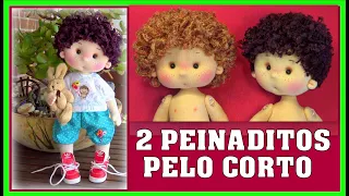 TUTORIAL 2 PEINADITOS PELITO CORTO MUÑEC@S video - 486