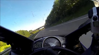 #1 Autobahn Top Speed Run 299kmh with Yamaha R1 STOCK