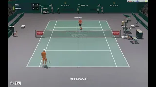 Full Ace Tennis Simulator: Rune VS Djokovic (Paris)
