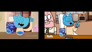 gumball fantastic land fake vs original watterson breakfast