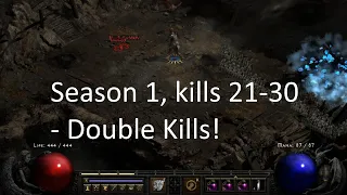 Diablo 2 Resurrected Hardcore PK kills 21-30 by lvl 14 Paladin Ladder Season 1