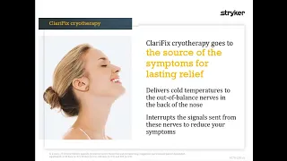 Chronic Rhinitis - ClariFix Cryoherpay