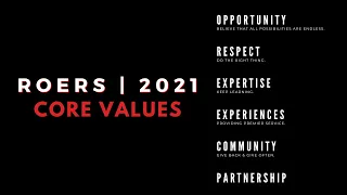 2021 in Review with Roers - Core Values