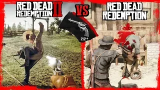 RDR2 vs RDR1 EUPHORIA Ragdoll Physics Comparison : REVOLVER Reactions