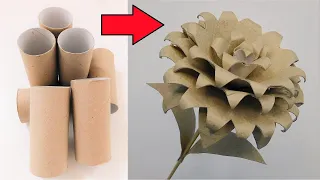 Summer Toilet Paper Roll Craft Idea / Paper Flower DIY / Easy Recycled Art