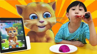 Nate Helps and Plays with Funny Talking Cat !