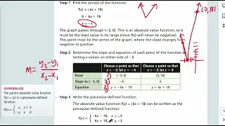 Algebra II Lesson 1-3 Piecewise-Defined Functions: Example 4 Absolute Value Functions