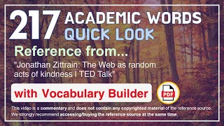 217 Academic Words Quick Look Ref from "Jonathan Zittrain: The Web as random acts of kindness | TED"