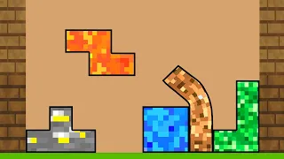 Algodoo | Softbody Tetris 3 (Minecraft version)