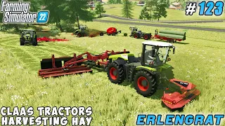 Removing weeds without chemicals, haymaking with CLAAS tractors | Erlengrat | FS 22 | Timelapse #123