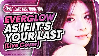 'AS IF IT'S YOUR LAST (Cover)' (EVERGLOW) – Line Distribution (Live in Japan)