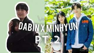 jung dabin & hwang minhyun behind the scenes cute moments pt.2 (LIVE ON) 💚