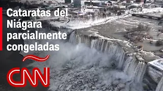 Impactantes imágenes de las cataratas del Niágara congeladas