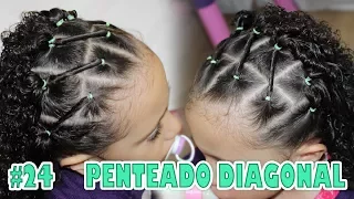 Penteado infantil fácil para cacheadas na diagonal | Sr. e Sra. Martinez