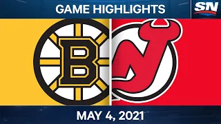 NHL Game Highlights | Bruins vs. Devils - May 4, 2021