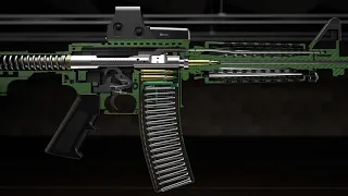 AR-15 Animation: Exploded view and internals