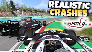 F1 2021 REALISTIC CRASHES IMOLA