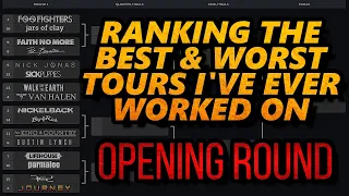 Ranking The Best/Worst Tours I've Ever Been On | PT. 1