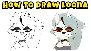 How to Draw Loona from Helluva Boss (Hazbin Hotel) – Receptionist of I.M.P