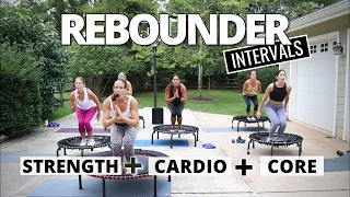 Rebounder Intervals Workout l Cardio Strength & Core | Mini Trampoline