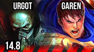 URGOT vs GAREN (TOP) | 65% winrate, 7/2/7 | EUW Master | 14.8