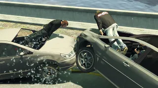 No Seatbelt Car Crashes - GTA 4 (Euphoria Ragdolls/Physics)