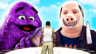 GTA 5 - JOHN PORK vs GRIMACE!!