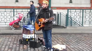 Busking in Covent Garden   London  29th January 2017