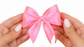 Super Easy Ribbon Bow Making / Самый быстрый способ сделать Бантик из ленты /  / DIY NataliDoma