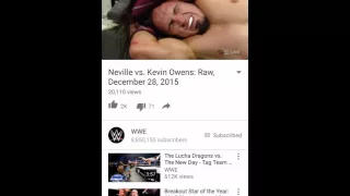 Wwe raw Neville vs Kevin Owens Dec 28 2015