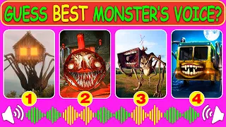 💥Guess Monster Voice 💥 Spider House Head, Choo Choo Charles, MegaHorn, Bus Eater Coffin Dance