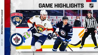 Panthers @ Jets 1/25/22 | NHL Highlights