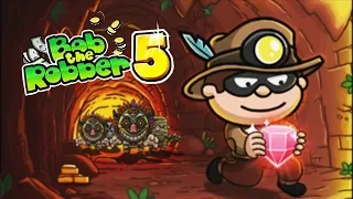 Robber BOB STOLE a GIANT diamond from the INDIANS! Walkthrough Bob The Robber 5 (final)