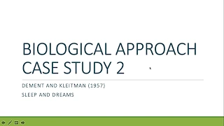CAIE PSYCHOLOGY -Dement and Kleitman - Sleep and Dreams