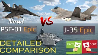 New PSF-01 Vs J-35 Detailed comparison | Pros & Cons | Damage Graph - Modern Warships #mw