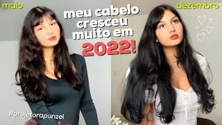 O QUE EU FIZ PARA O MEU CABELO CRESCER TANTO em 2022? | Como fazer o cabelo crescer mais rápido