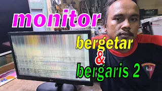 cara mengatasi monitor garis2